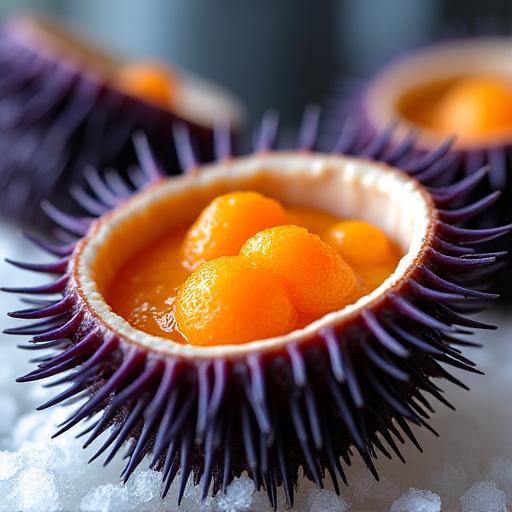 Mediterranean Sea Urchins with vibrant colors